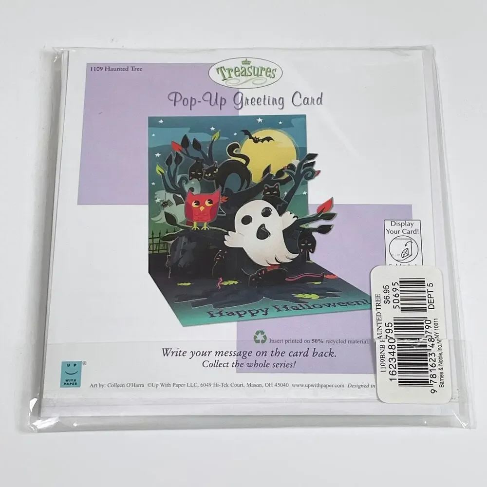 Treasures Halloween Pop-Up Greeting Card Set of 4